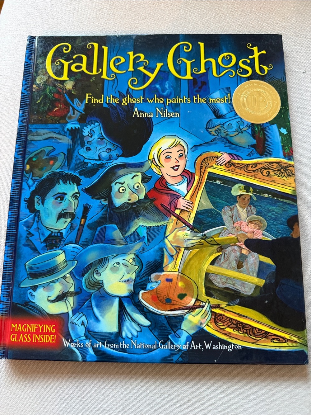 Gallery ghost find the ghost who paints the most Anna Nilsen w/magnifying glass